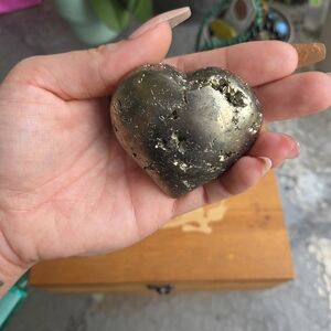 Pyrite Druzy Heart B